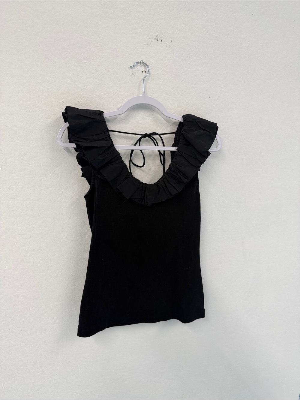 Maeve Anthropologie Rubbed Knit Ruffle Top